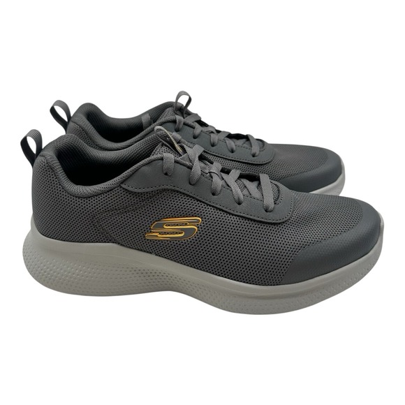 Skechers Running Shoes‎ Men's Size 9 Charcoal Grey Lace Up Sneakers 255149R